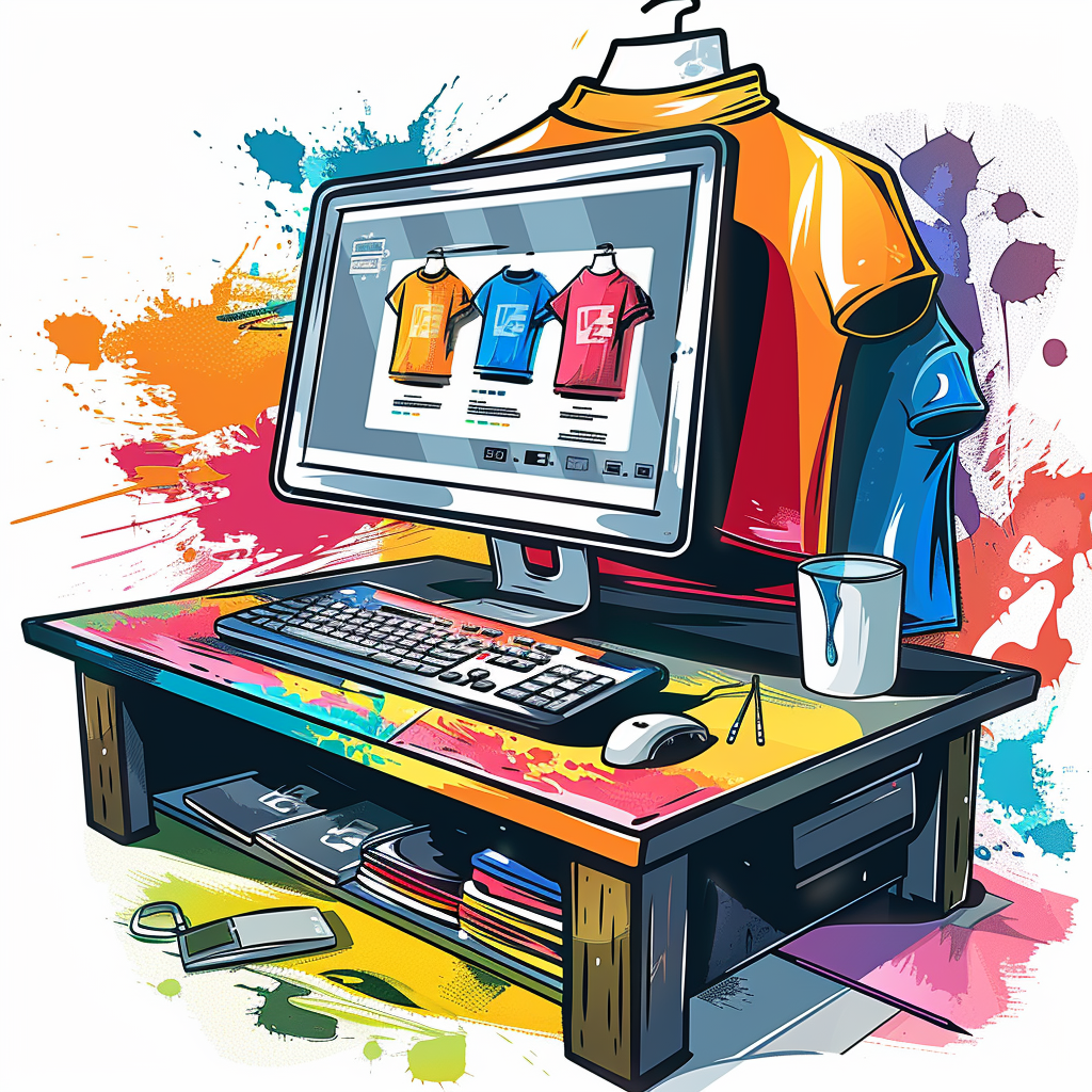 An illustrated CrafPrint design and printing workspace